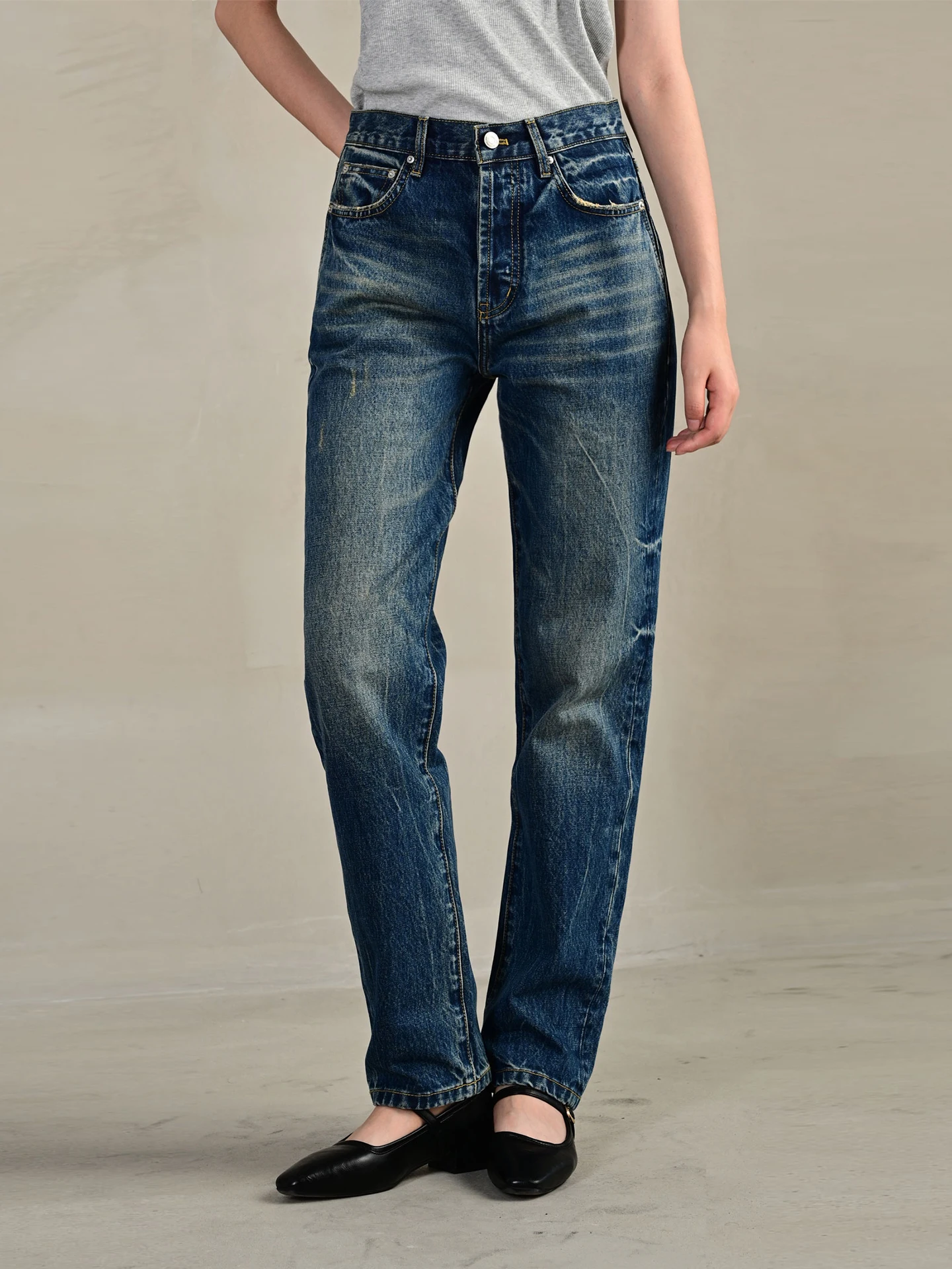 

High Waist Slim Fit Cone aped Blue Jeans Women's Spring New Sle Retro Long Pants Conceal Meat Wear Comfortable Denim Jeans