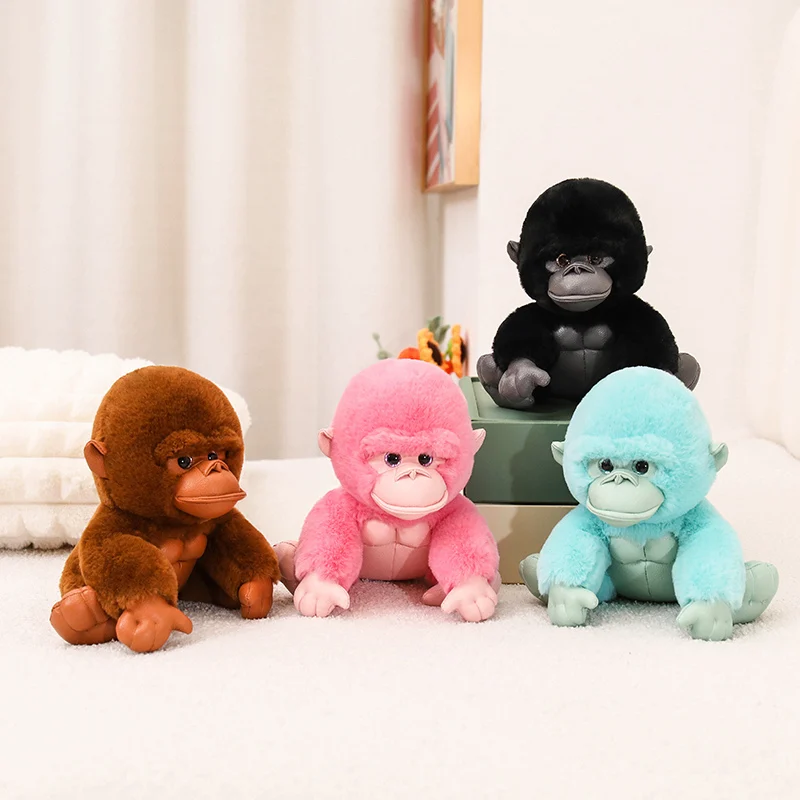 Gran oferta, 20/30cm, simulación de animales orangután, mono, muñecas de postura suaves para sentarse, decoración de almohada para fiesta en casa, regalos de cumpleaños