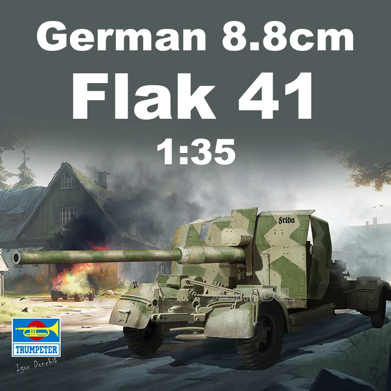 Trumpeter พลาสติกประกอบขนาดชุด TP02358 Flak 41 88 มม.เครื่องบินปืนจากเยอรมนี 1/35