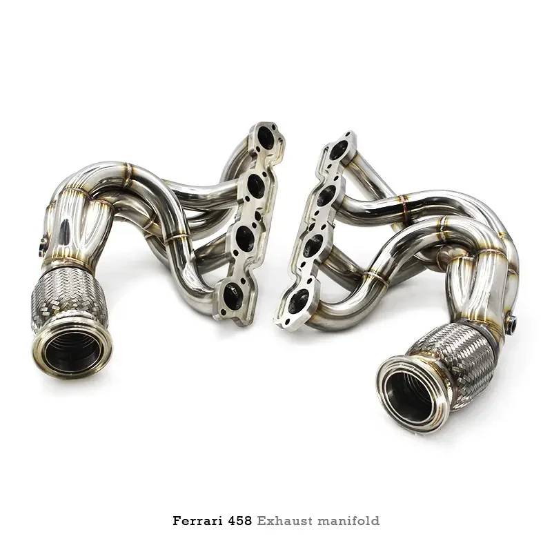 The first section of plantain Exhaust manifold For Ferrari 458 4.5 2013-2016 Stainless Steel Exhaust Pipes Racing Car Exhaust Sy