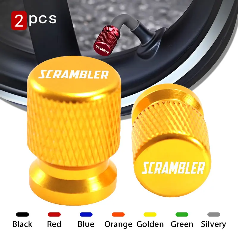 2pcs For Ducati Scrambler Motorcycle 800 1100 ICON 800 CNC Wheel Tire Valve Air Port stem caps Accessories