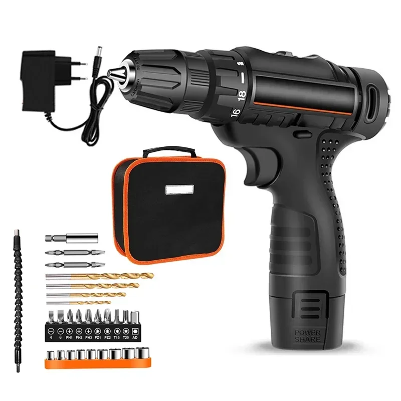 

12V Electric Screwdriver Multi-functional Rechargeable Cordless Electric Screwdriver Lithium Battery Hand Drill Household Tools