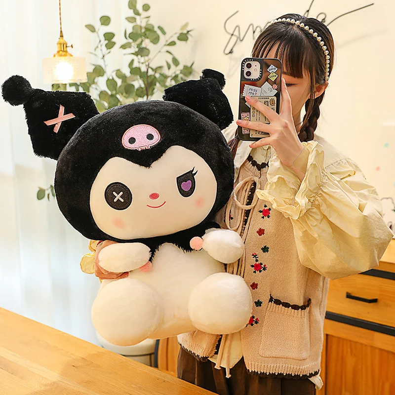 Sanrio Kuromi Dark Angel Demon Series peluche Animal Doll Cartoon Cute Plush Pillow Toy Gift