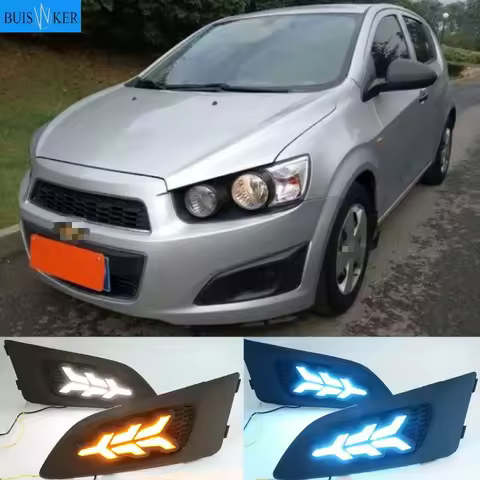 1 Set Car LED DRL Light Daytime Running Light Daylight With Turn Signal Lamp For Chevrolet Chevy AVEO Sonic 2011 2012 2013