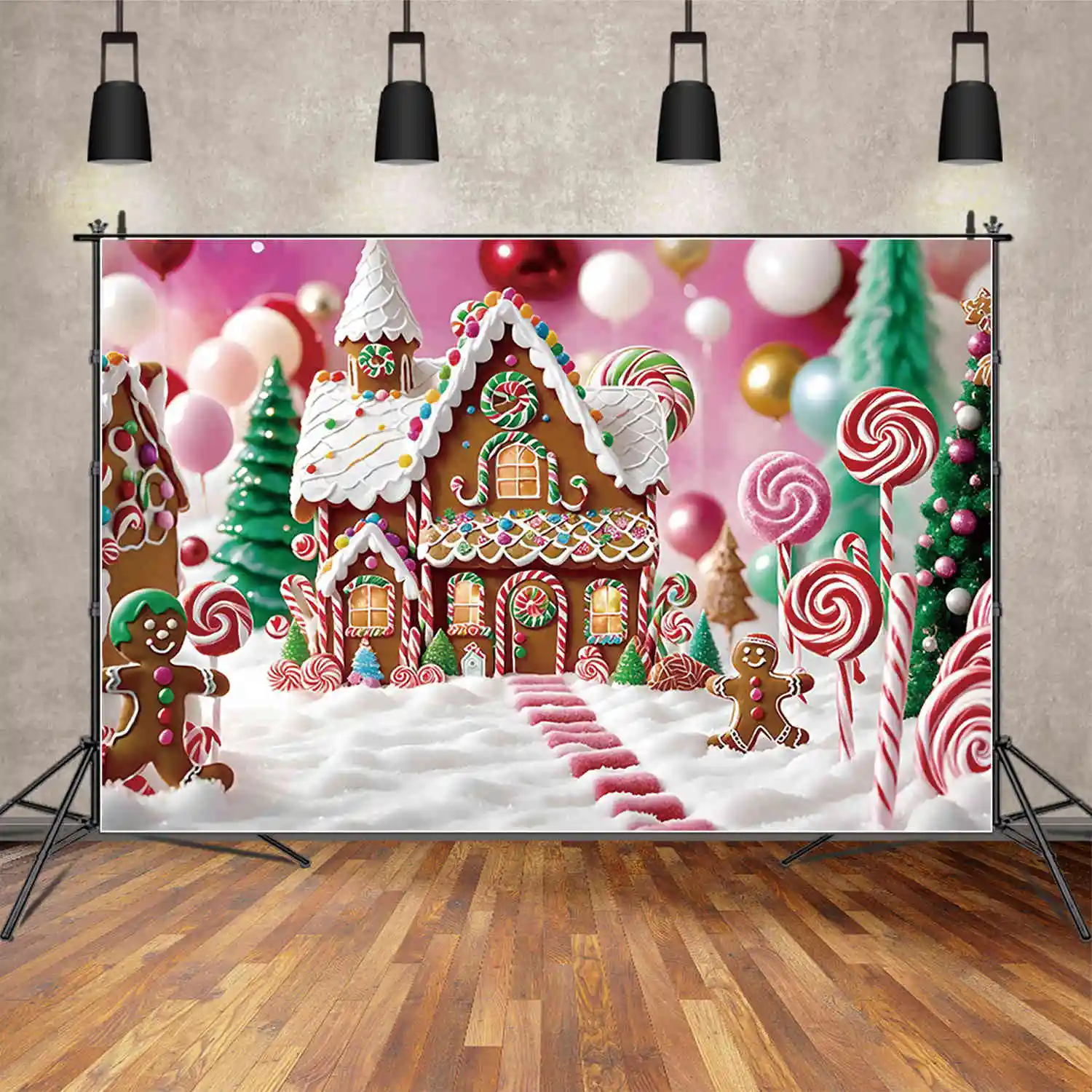 MOON.QG Fondo de Navidad fotografía de Navidad fondo árboles regalos chimenea decoración del hogar al aire libre suministros de caída trasera de invierno