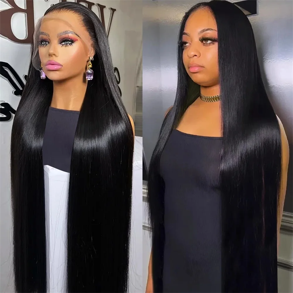 Bone Straight Human Hair Lace Front Wigs 13x6 13x4 Lace Frontal Wigs For Black Women 30 36 Inch Brazilian Remy 360 Full Lace Wig