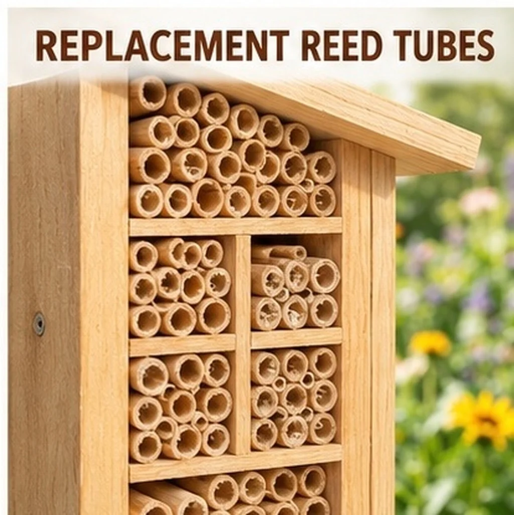 100 Pcs Bamboo Tube Pollination Bees Replacement Mason Bees reed Tubes Kit Refillable Reed Straws Disposable Beekeepers Process