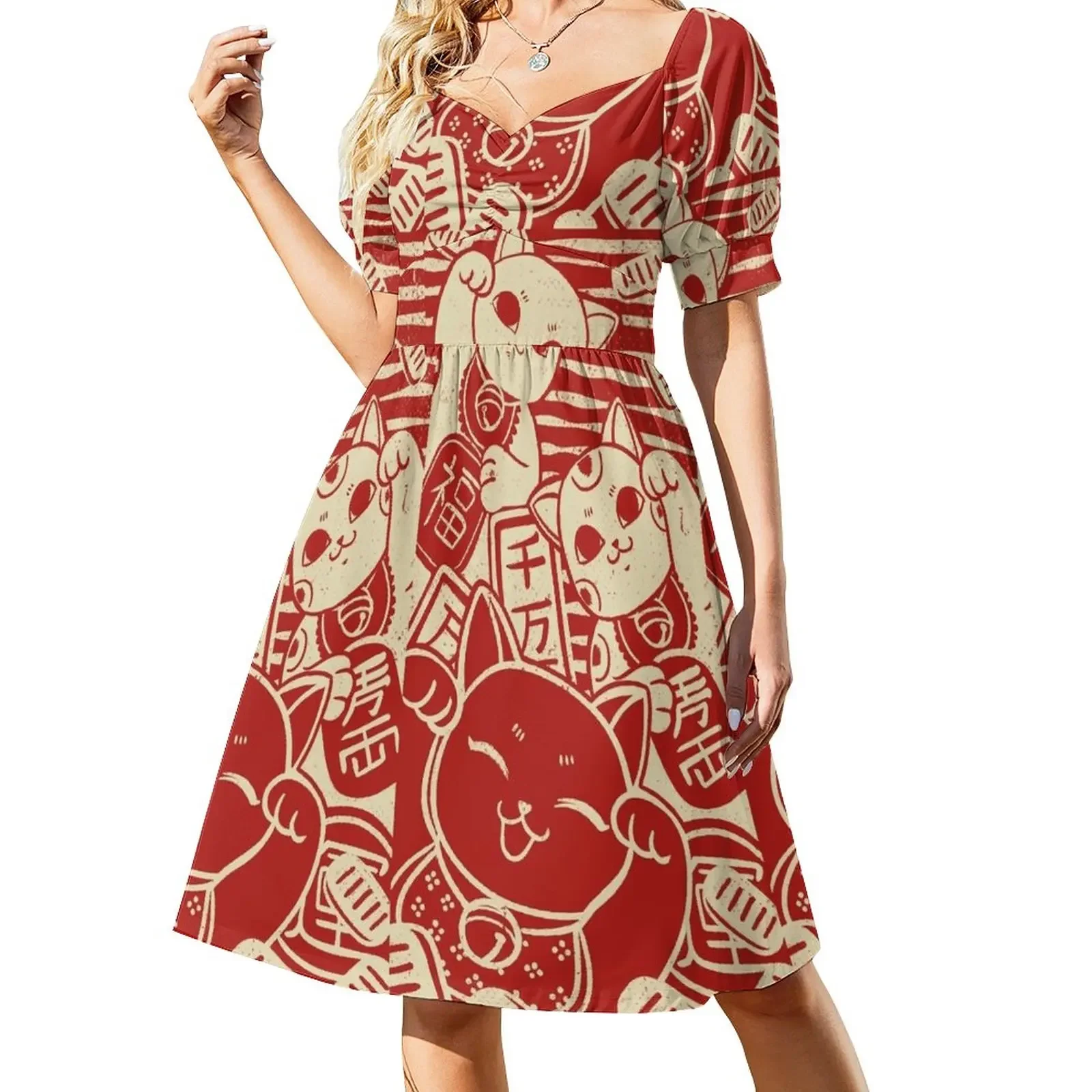 

wish me luck! Short-Sleeved Dress Cocktail of dresses clothing women summer 2025 women's summer dress 2025