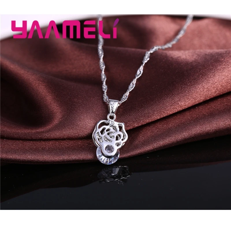 24 Designs Cubic Zirconia CZ Crystal Pure 925 Sterling Silver Jewelry Sets Accessories for Women Engagement Wedding Anniversary