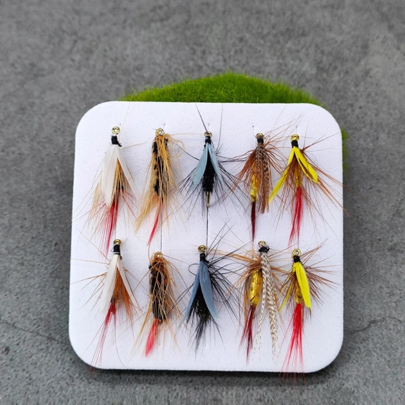 

10pcs Artificial Baits High Simulation Fly Fishing Lures for Enhances Durability