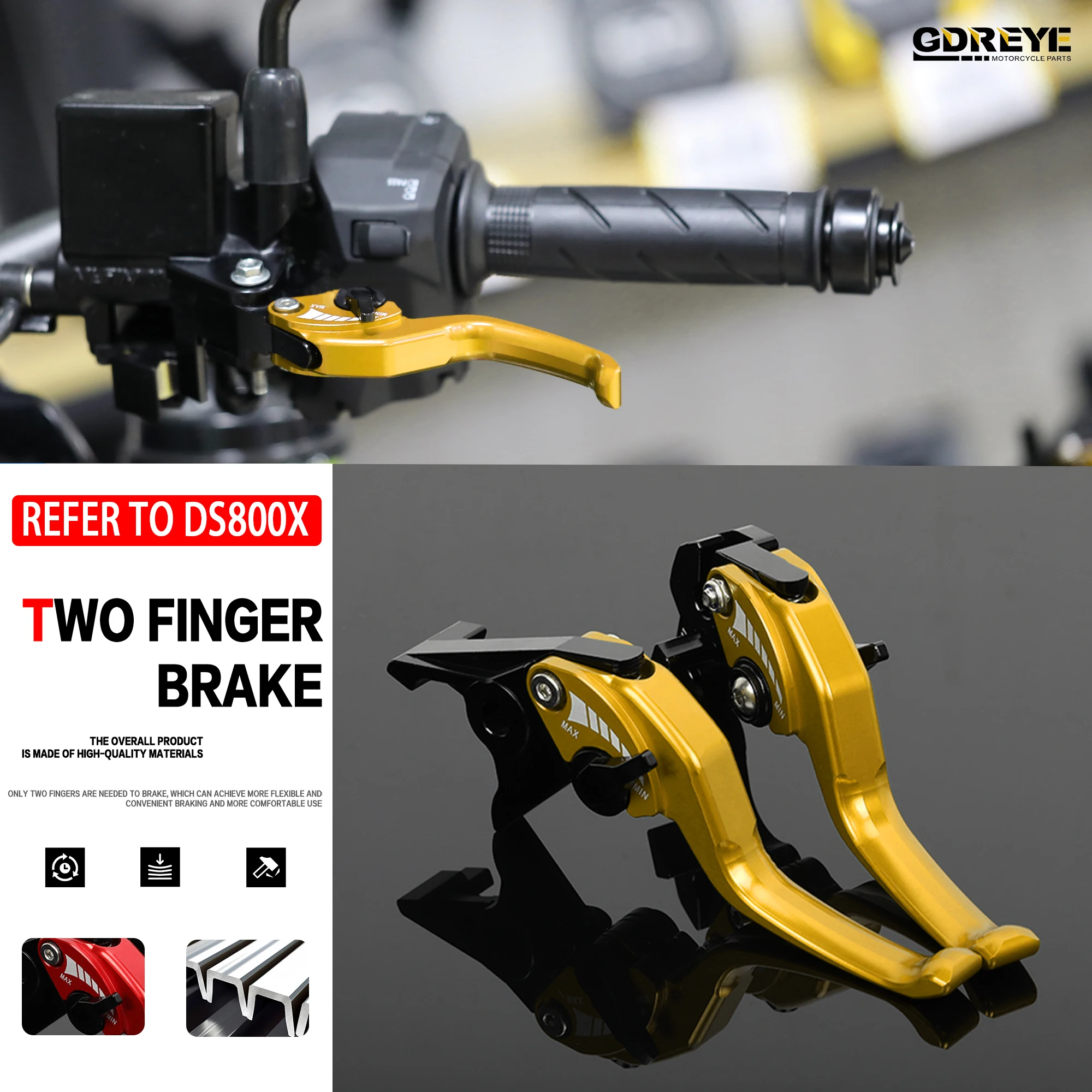 For Voge DS800X 800 Rally 2025 2026 Motorcycle 800RALLY DS 800X Aluminium Adjustable Two Finger Short Brake Clutch Lever Set