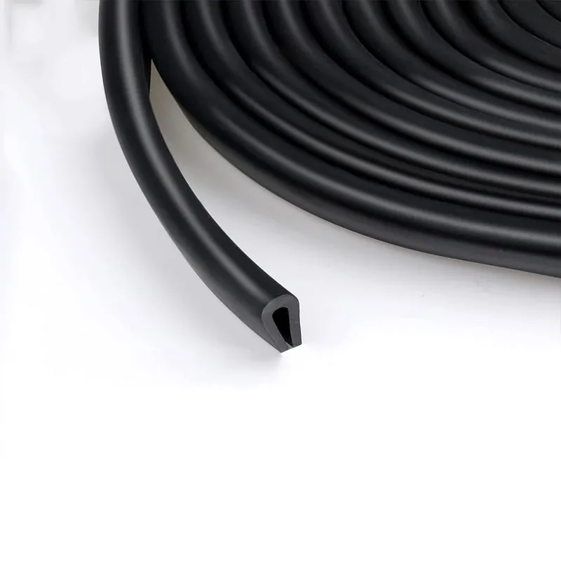 U Shaped Rubber 1 meter Edge Guard Sealing Strip Black Car Door Protector Trim For Metal Panel Glass Furniture Multiple Sizes