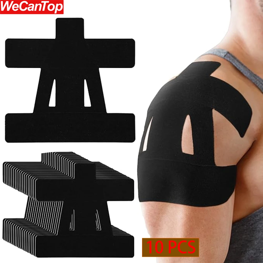 

10PCS Precut Kinesiology Tape for Shoulder Pain Relief & Support - Waterproof,Breathable,Elastic Sports Tape for Muscle Recovery