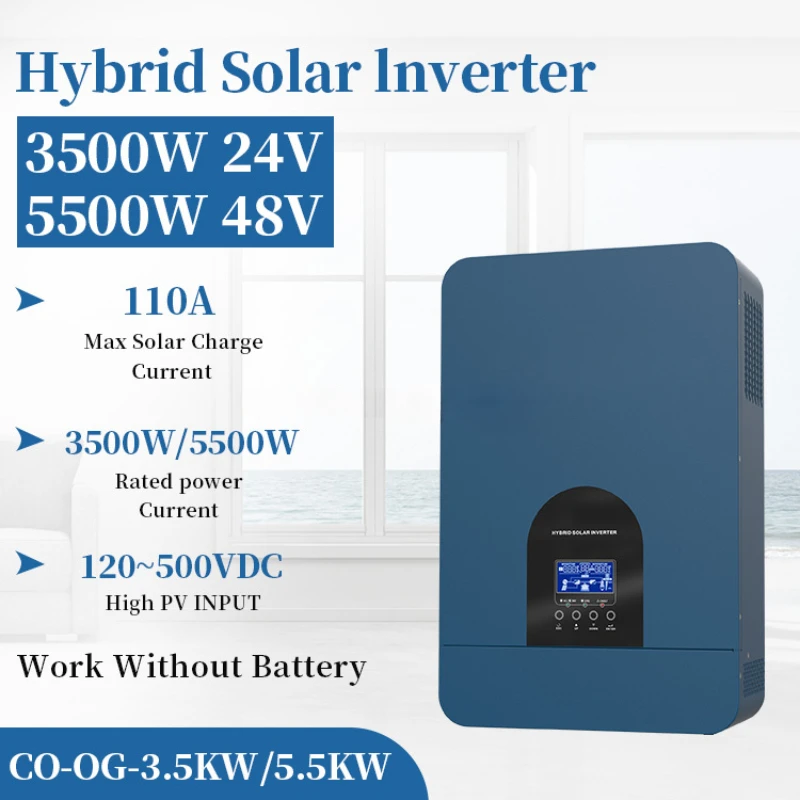 YYHCCodi Energy 3KVA 5KVA solar inverter 24V 48V Solar Hybrid Inverter Pure Sine Wave Off Grid Inverter with MPPT solar charger