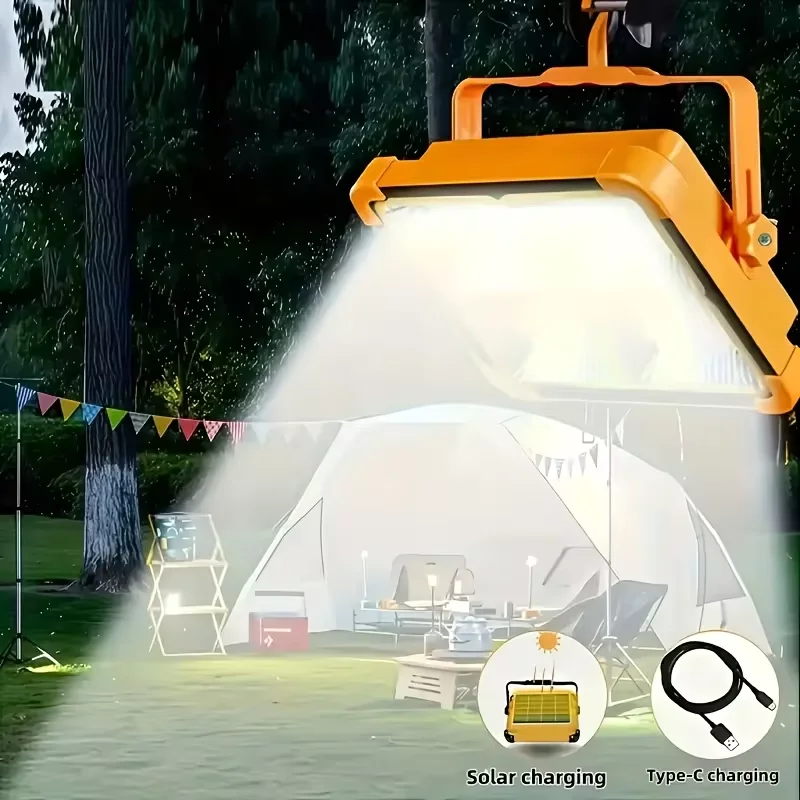 Solar work light outdoor LED solar light outdoor waterproof garden light emergency camping light hanging light street garden