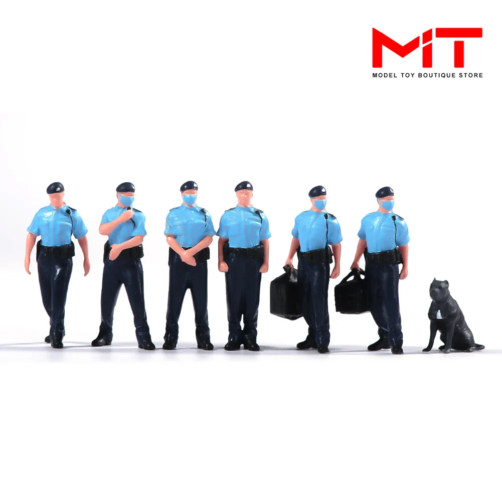 

Miniature Figurines 1/87 1/64 1/43 1/24 1/18 Hong Kong Police Series Male Scene Figure Dolls Unpainted Model For Vehicles