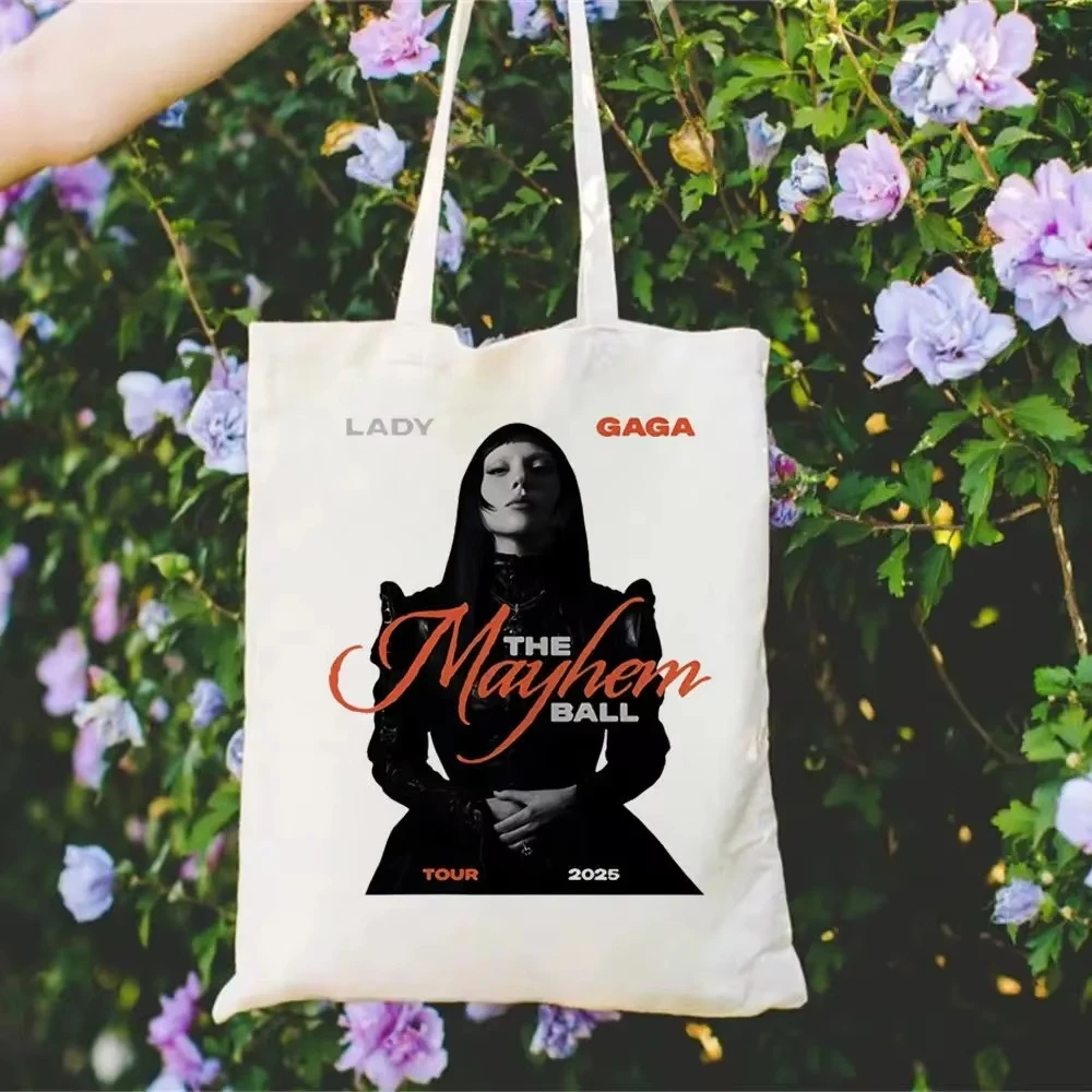 

Mayhem Canvas Tote Bags Insulated Multipurpose New Top Fashionable Lady Gaga Fan Print Shopping Bags Wholesale Charm Beach