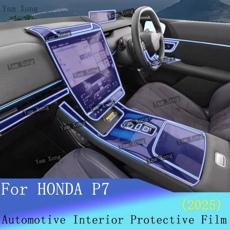 

Car Center Console Sticker Cover Film For HONDA P7 2025 LED Navigation Dashboard Protective Full Set Interior Film B Pillar PPF