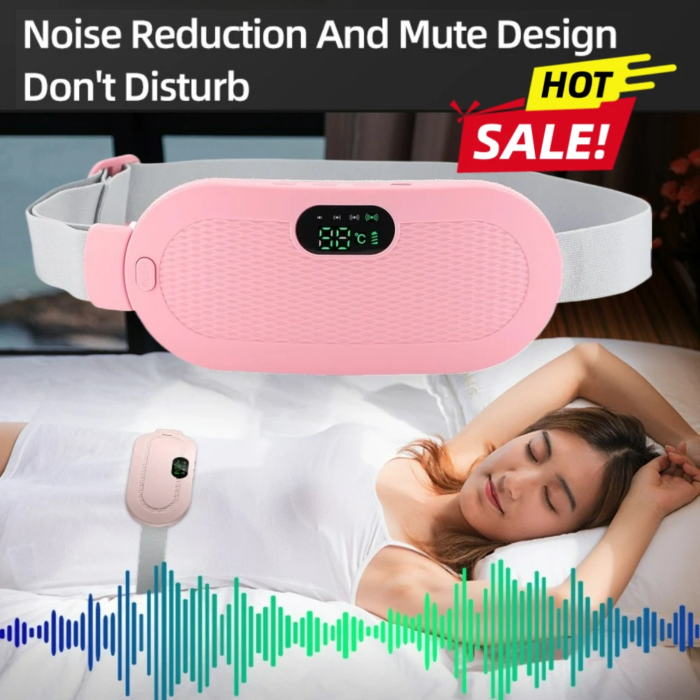 

6-режимный вибрационный нагревательный пояс для женщин, менструальный массажер для облегчения спазмов, теплый дворцовый пояс, подарок для нее, подарок на день рождения