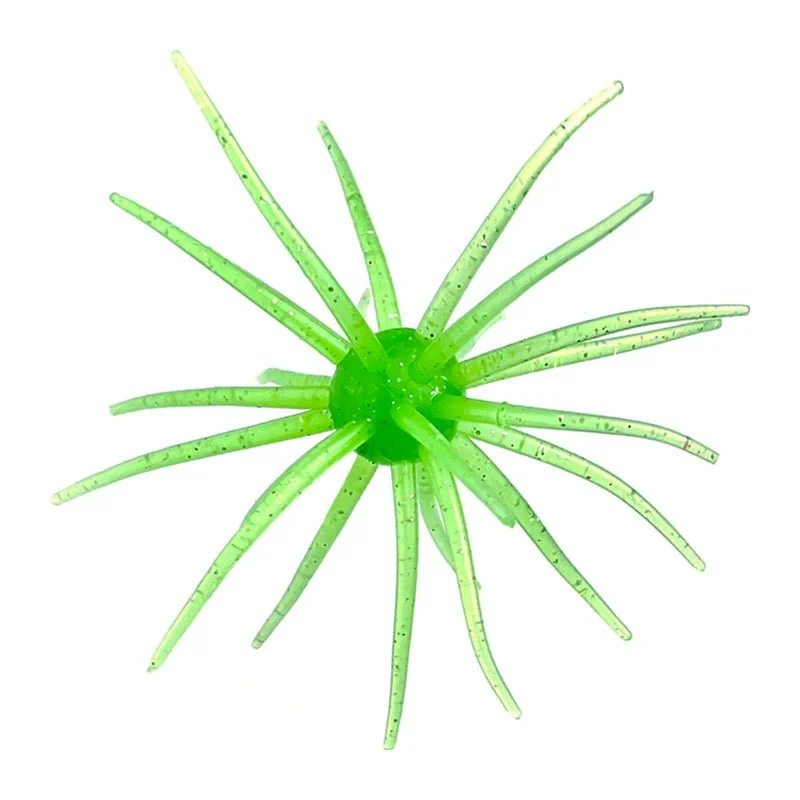 1-2 pcs Floating Sea Urchin Soft Lure – Mini Floating Bionic Spiky Ball Lure 11cm9g Soft Worm Bait for Black Pit Sunfish