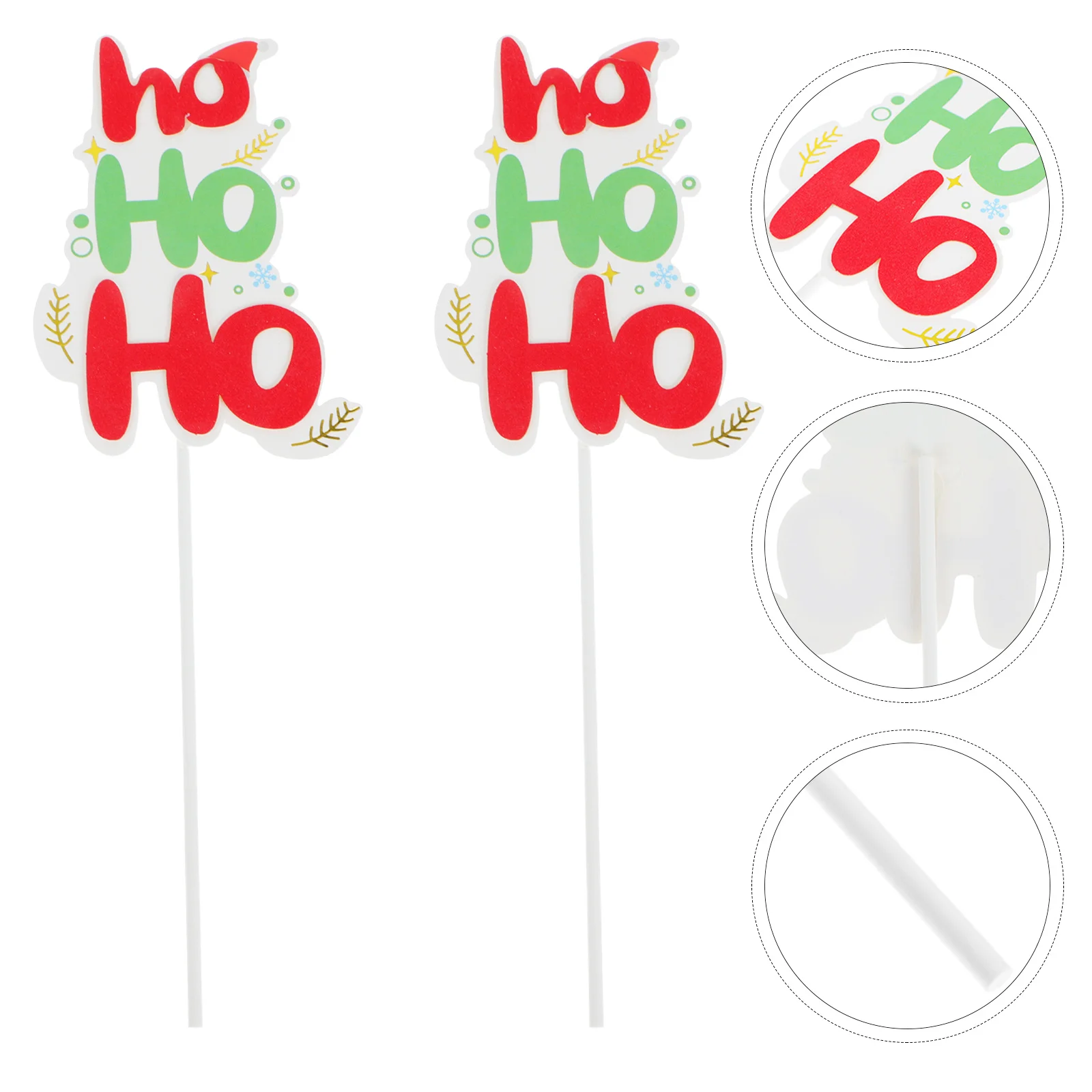 

20Pcs Christmas Cake Toppers Creative Design Xmas Cake Picks Dessert Cupcake Topper Party Decoration Photo Props
