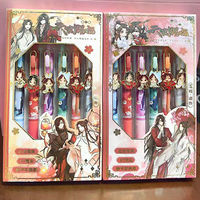 6pieces Tian Guan Ci Fu Xie Lian Hua Cheng Gel Pen kawaii Metal Doll Heaven Official's Blessing Cartoon Signature Pen Stationery