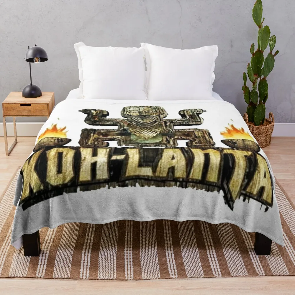 KOH LANTA TOTEM Throw Blanket Soft Bed Blankets