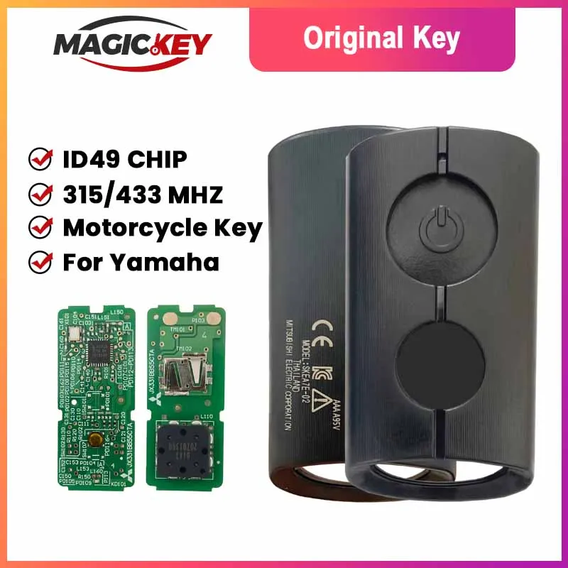 

MAGICKEY Original Motorcycle Remote Control Key Fob For YAMAHA XMAX XMAX300 NVX NVX155 AEROX JAUNS QBIX 433MHz ID49 Chip