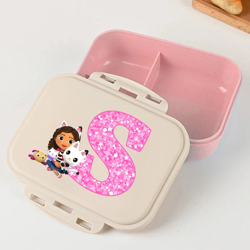 

Кукольный домик Габби, ланч-бокс для дома, офиса, пикника, свежие коробки для завтрака, каваи, аниме, письмо A-Z, детский термоизоляционный чехол для бенто, подарок