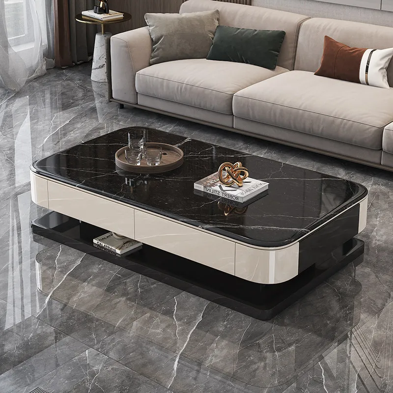 Storage Organizer Side Table Designer Living Room Moving Drawers Writing Dinner Coffee Table Modern Couchtisch Home Furniture