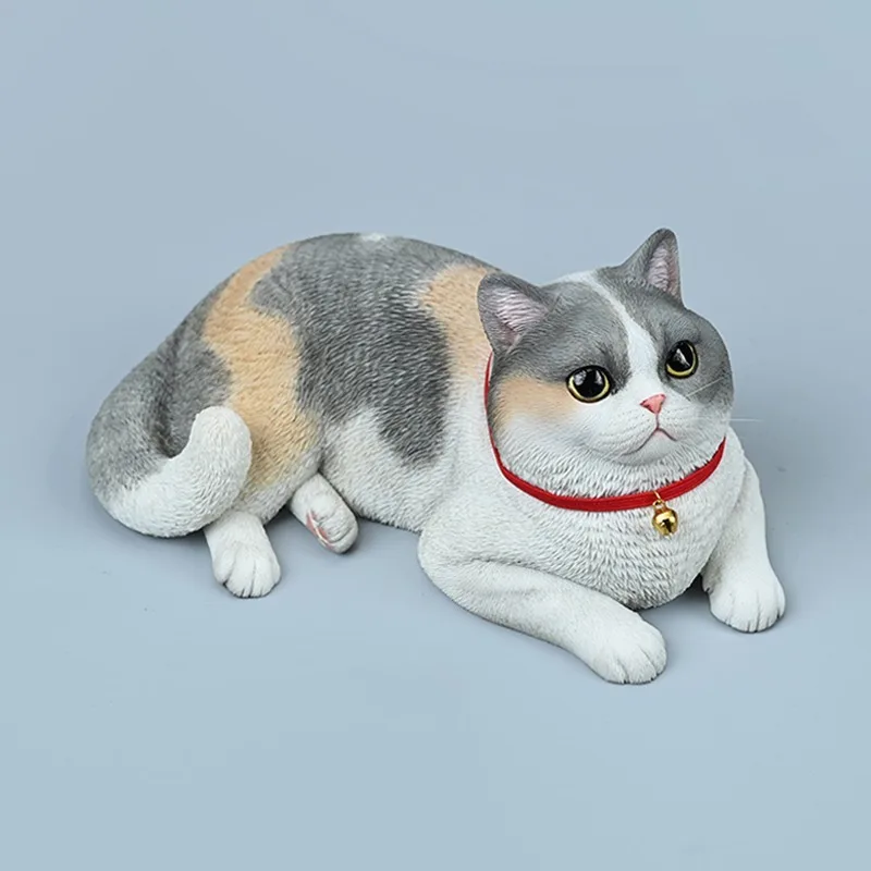 British Shorthair Cat Simulation Animal Model Figure Cat Peripheral Tide Play Handmade Tabletop Ornament
