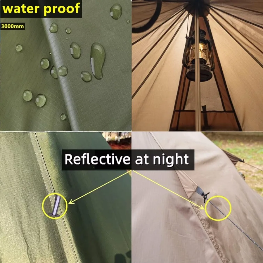 خيمة تخييم تتسع لـ 24 شخصًا في 4 مواسم وحقائب الظهر خفيفة الوزن وسهلة الاستخدام