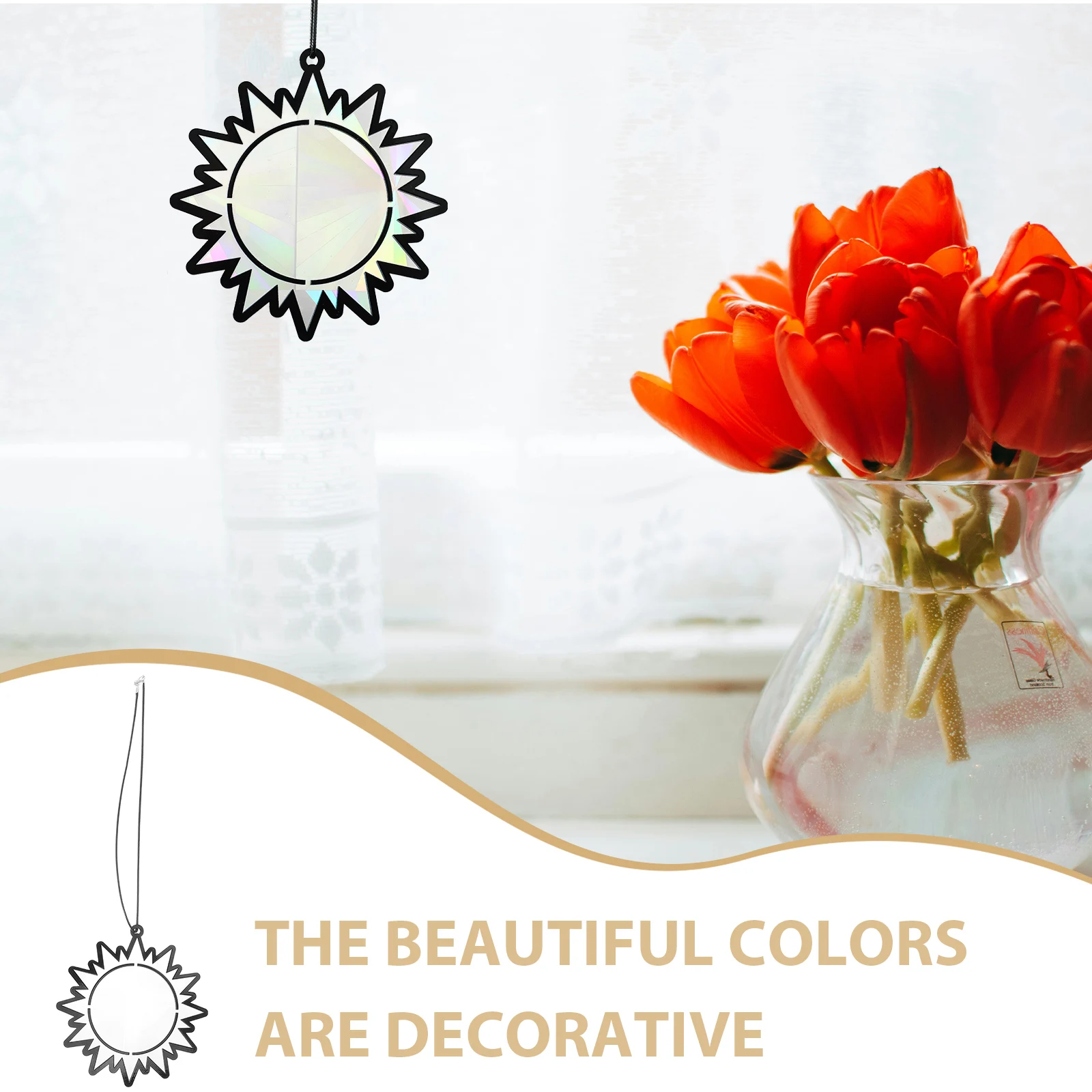 

Frosted Acrylic Suncatcher Pendant Beautiful Window Hanging Decor Durable Longtime Use Wall Art Craft Sunlight Catcher