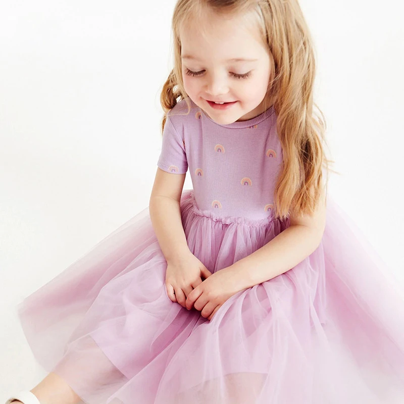 2024 New Arrival Birthday Dress for 2-7 Year Baby Girl Tulle Baby Party Dress Princess Dress Girl