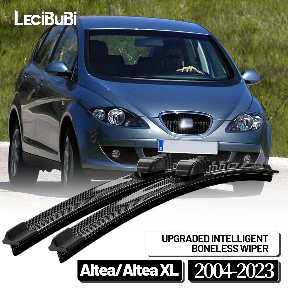 Para Seat Altea Altea XL 2004-2023 2009 2015 2016 2017 2018 2 uds limpiaparabrisas delantero limpiaparabrisas de fibra de carbono