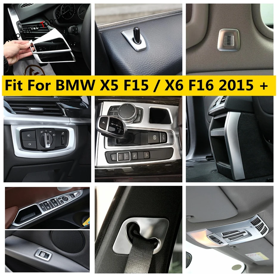 

Air Outlet AC Vent Pillar B Seat Belt Buckle Handle Bowl Cover Trim Accessories For BMW X5 F15 2014 - 2019 / X6 F16 2015 - 2019