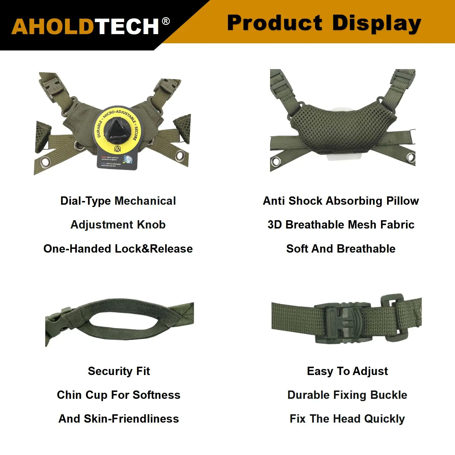 AHOLDTECH-Correa colgante auténtica para casco, accesorios de repuesto para suspensión, Para Wendy FAST MICH ACH