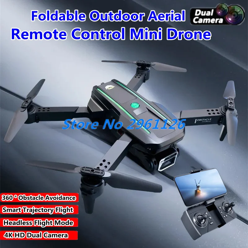 4K Foldable Outdoor Aerial Remote Control Mini Drone Smart Trajectory Flight Headless Flight Mode WIFI FPV RC Quadcopter Drone