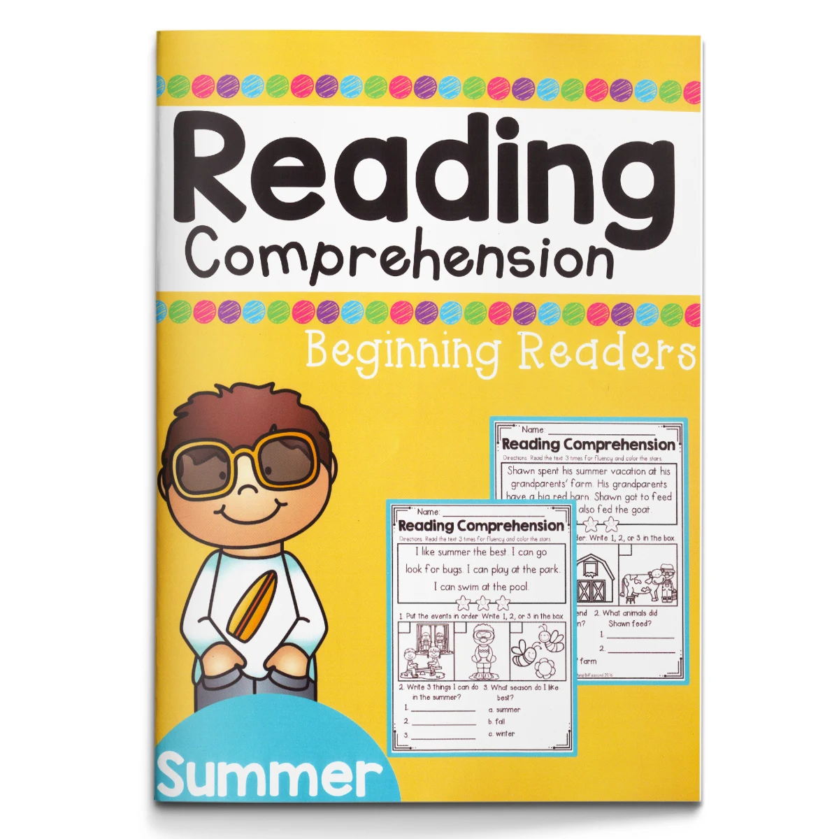 English Reading Comprehension Workbook for Kids, Reading Practice Book, Improve Vocabulary, Reading & Comprehension Skills