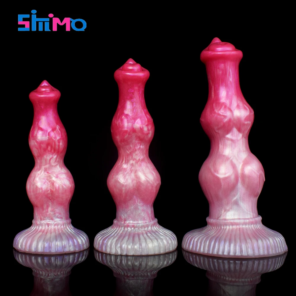 SMMQ Animal Silicone Dildo With Big Knot Monster Butt Plug Male Prostate Massager Fantasy Anal Dilator Female Masturbator