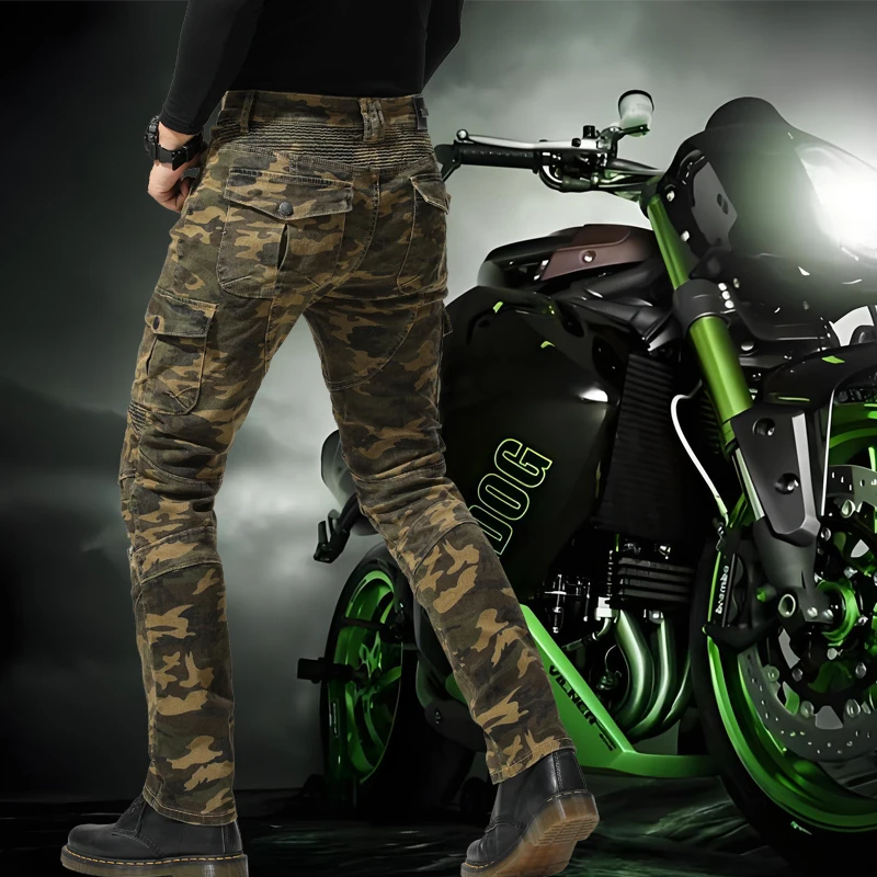 Men's and women's motorcycle riding pants camouflage all season universal plug-in protection board for off-road road riding