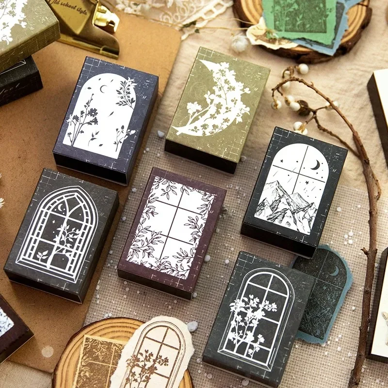 Creative Vintage Church Window Wood Stamp Retro Standard Seal for Journaling Scrapbooking Diary Decoration Card Making Craft