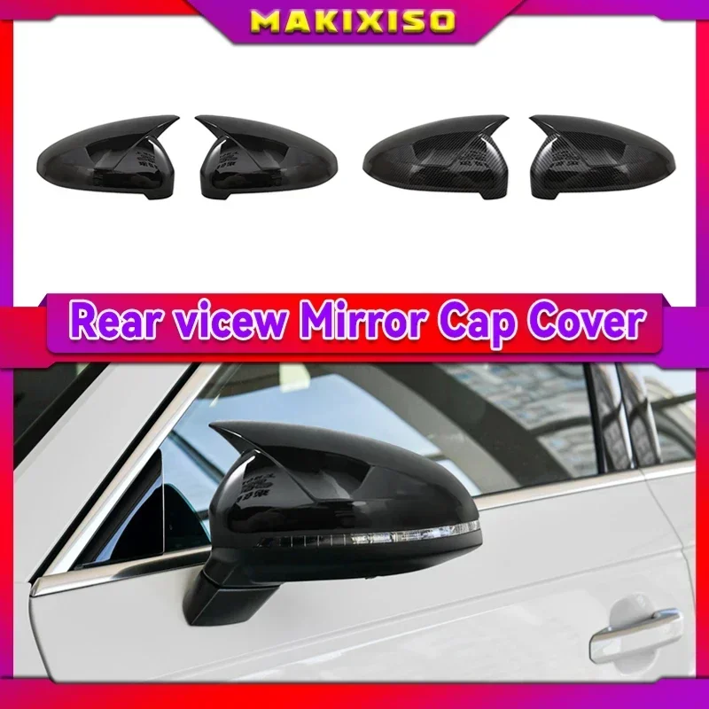 

2pcs Black Side Wing Mirror Caps For Audi A4 A5 B9 2017 2018 2019 S4 S5 RS5 allroad Quattro