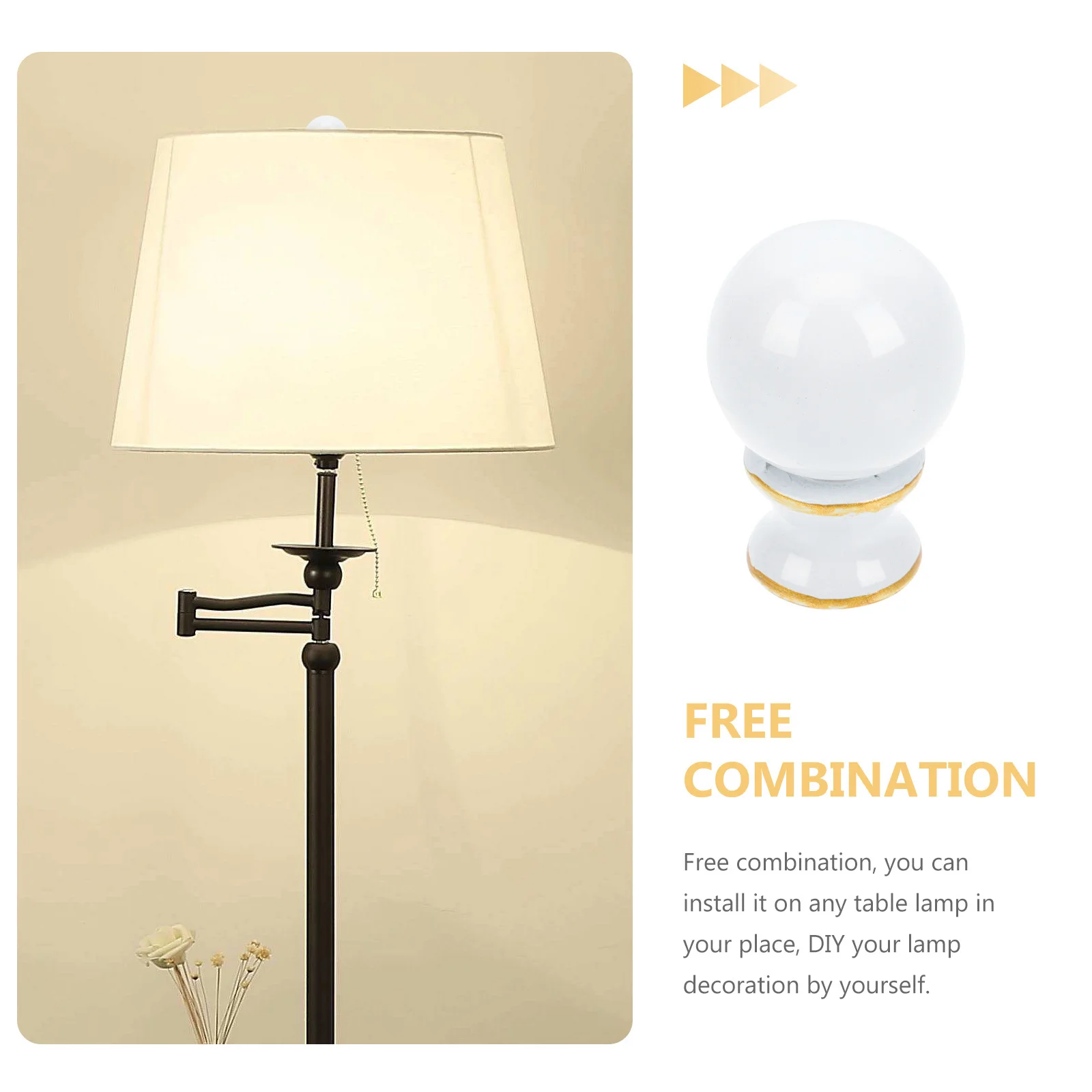 4Pcs Lamp Finial Retro Table Lamp Decoration Accessories for Floor Light Lampshade Holder Durable Decorative Knob