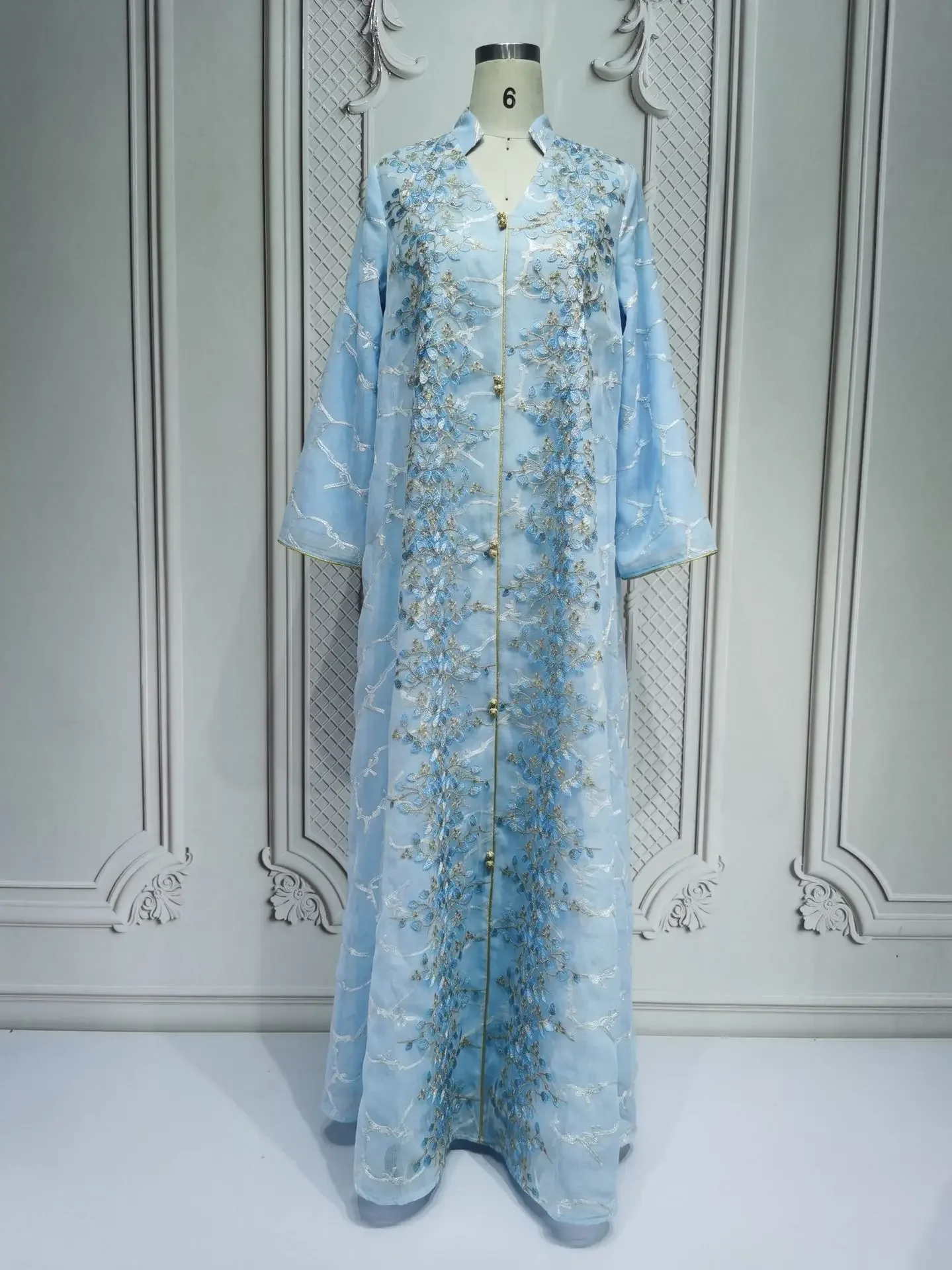 

Eid Muslim Dress Embroidery Jalabiya Women Dubai Kaftan Kebaya Caftan Marocain Femme Robe Ramadan Islam Clothing Evening Abayas