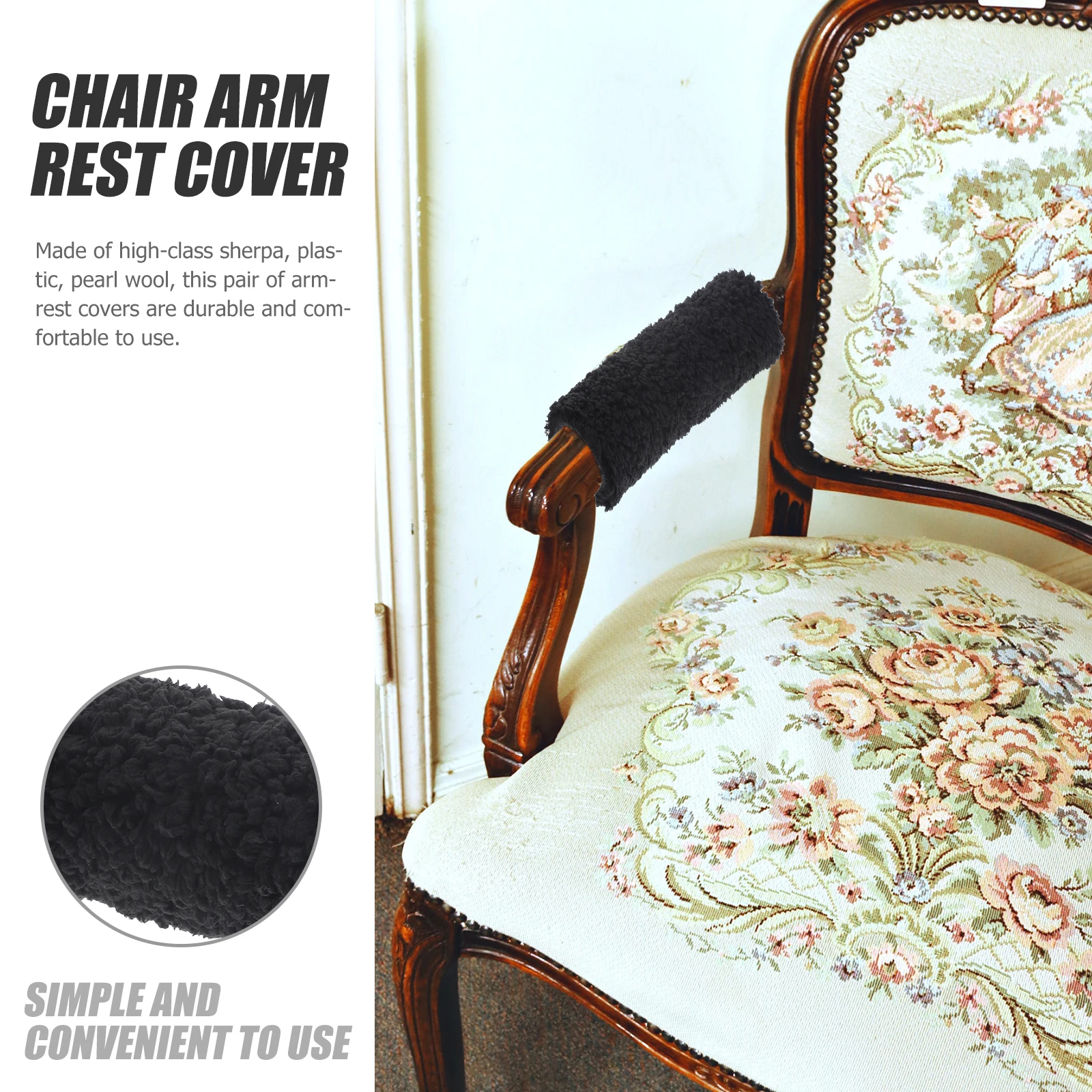 

Lamb Ferment Handrail Office Chair Cover with Armrests Covers Wheelchair Protective Gloves Pads