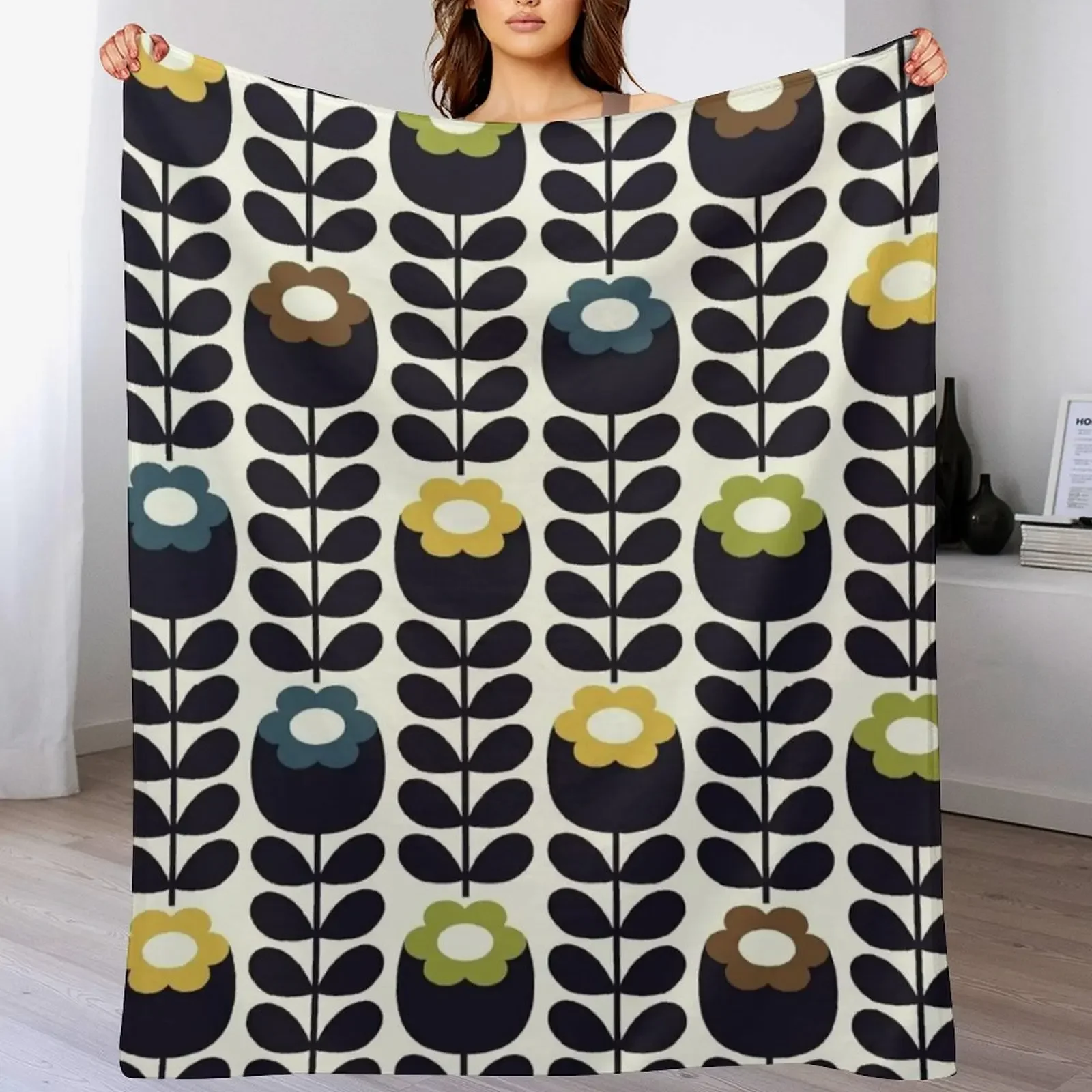 

ORLA KIELY Throw Blanket Bed Fashionable Flannel Heavy Decorative Sofas Blankets
