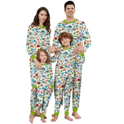 2025 Xmas Family Matching Pajamas Merry Christmas Clourful Printed Adult Kid Baby Family Matching Outfits Christmas Family Pj's