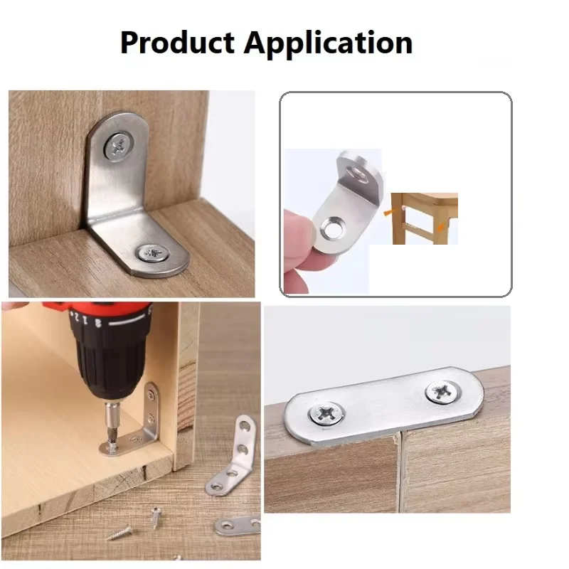 Winkelcode aus Edelstahl, 90-Grad-rechtwinkliger Code, L-förmiger Winkelcode-Anschluss, verdickter Winkelcode, L-förmige Halterung
