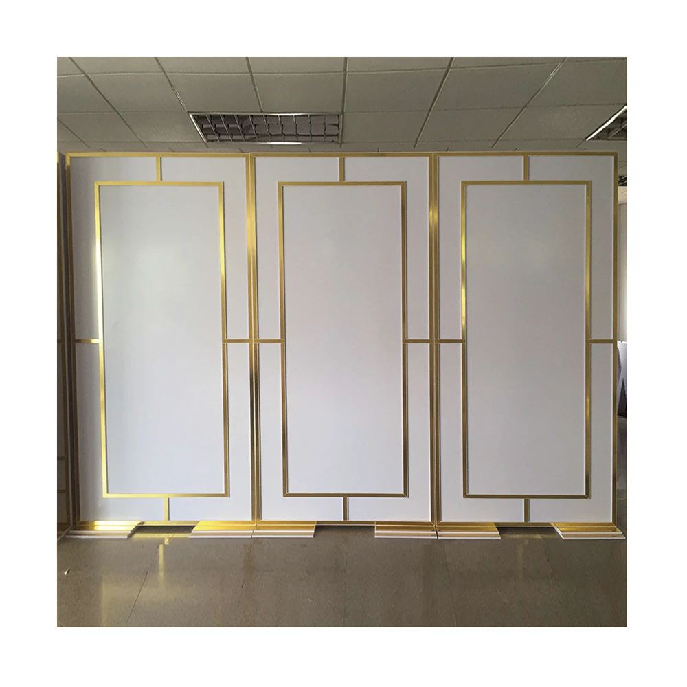 Luxury Golden Acrylic Elegant wedding backdrop For Event Decoration